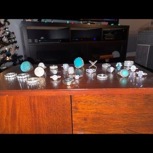 Lot of Costume Jewelry (23 rings sizes 7-8, 6 midi, 2 necklaces, 2 bracelets)